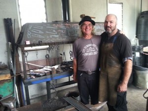 Stephen Viola in his forge