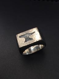 Anvil RING Sand-cast 925silver