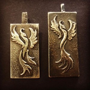 PHOENIX RISING Sand-cast 925Silver Pendants