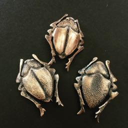 Beetle Brooches... Sand-cast Bronze