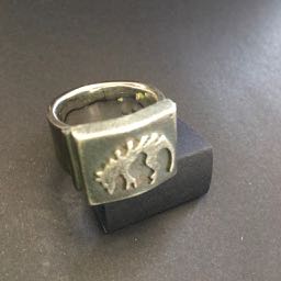 Ring.. Sand-cast Silver