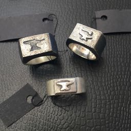 Anvil RINGS Sand-cast 925silver