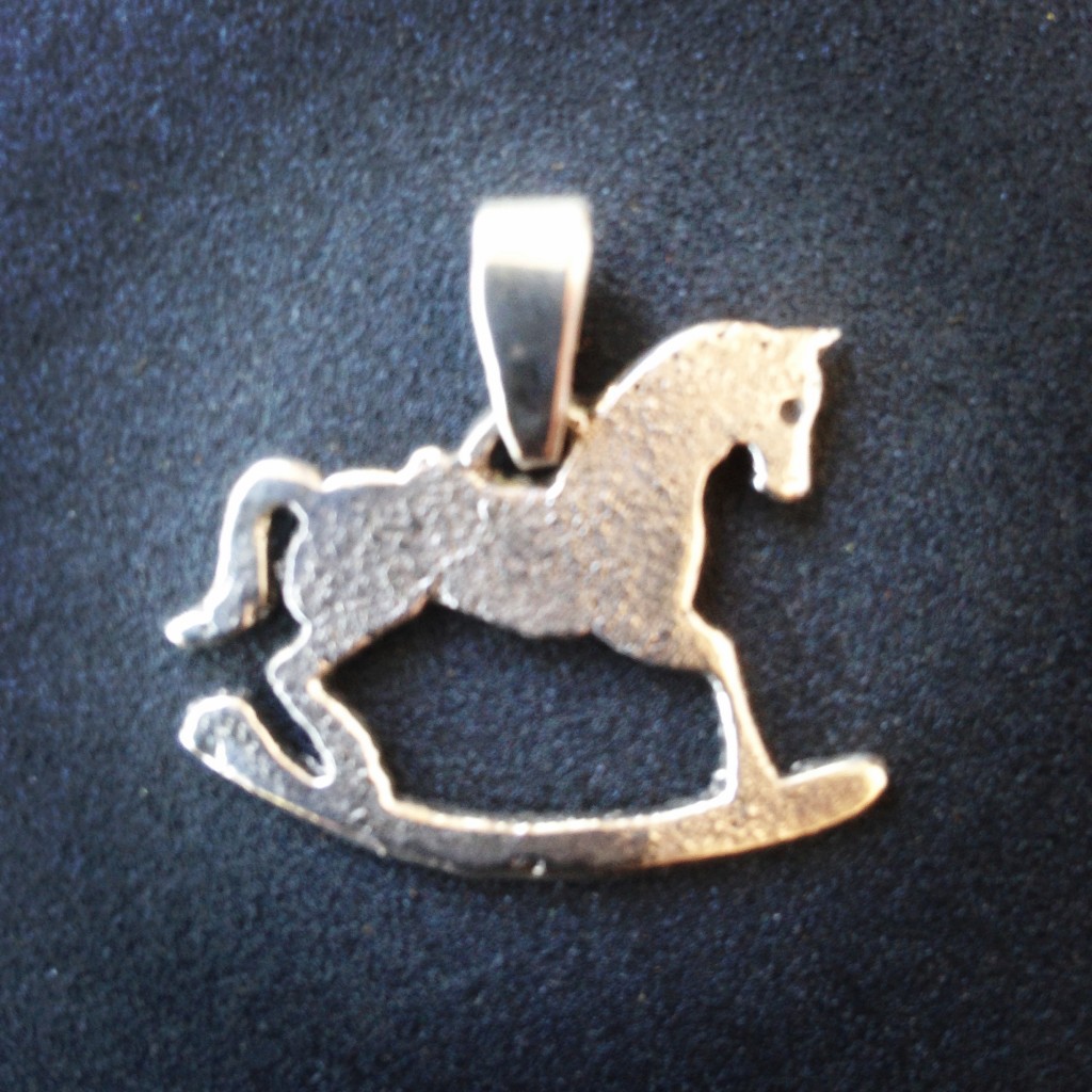 Rocking Horse Pendant ... sand-cast silver